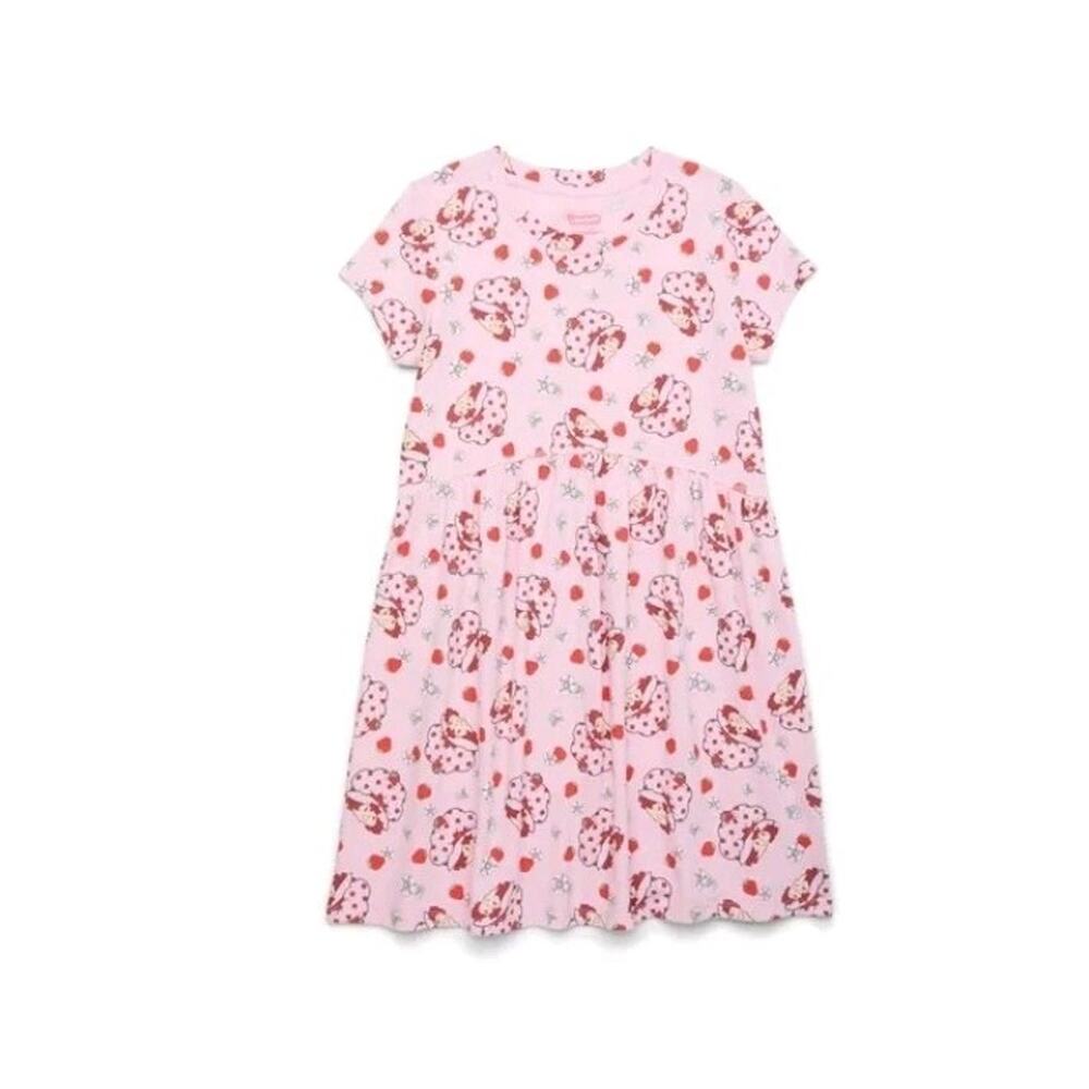 Child's strawberry Short Cake Dress Large 10/12 Summer Pull Over Dress New Wtag